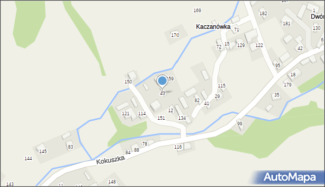 Kokuszka, Kokuszka, 43, mapa Kokuszka