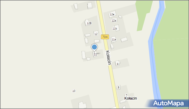 Kołacin, Kołacin, 11, mapa Kołacin