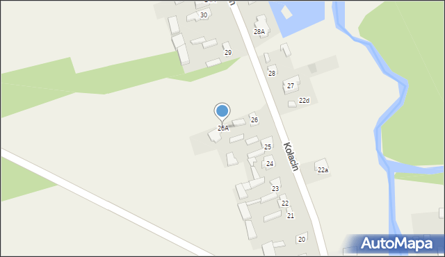 Kołacin, Kołacin, 26A, mapa Kołacin