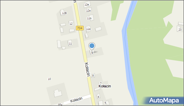 Kołacin, Kołacin, 9, mapa Kołacin