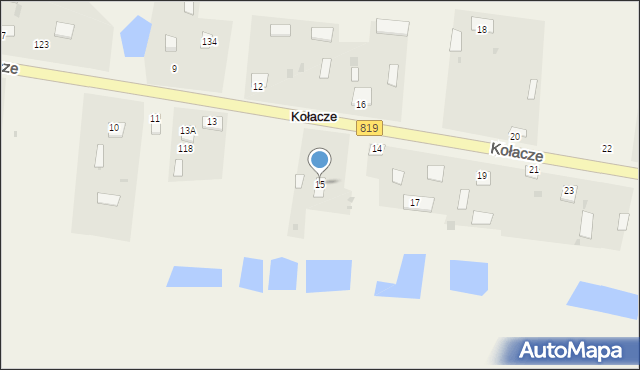 Kołacze, Kołacze, 15, mapa Kołacze