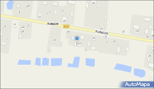 Kołacze, Kołacze, 17, mapa Kołacze