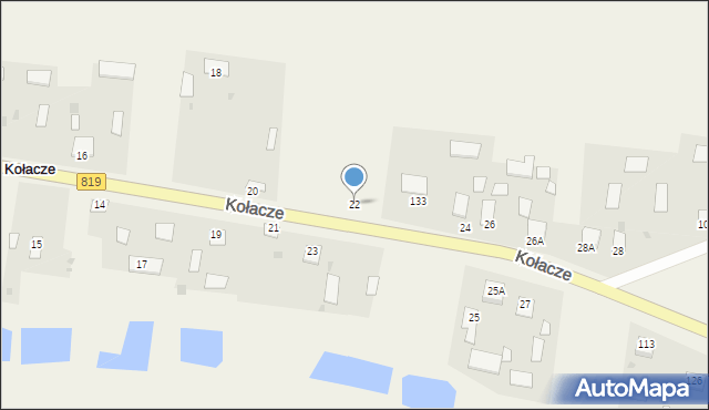 Kołacze, Kołacze, 22, mapa Kołacze