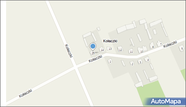 Kołaczki, Kołaczki, 15, mapa Kołaczki