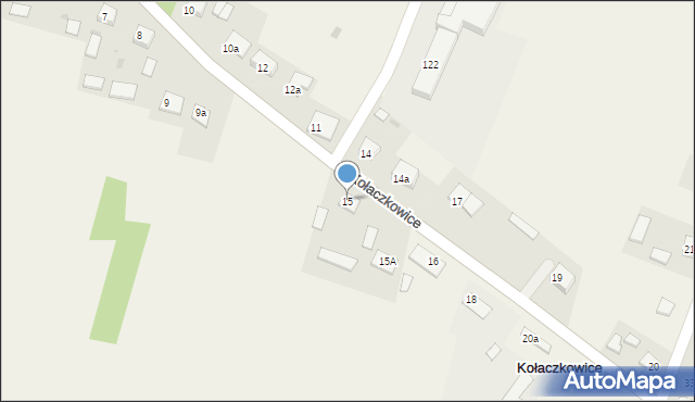 Kołaczkowice, Kołaczkowice, 15, mapa Kołaczkowice