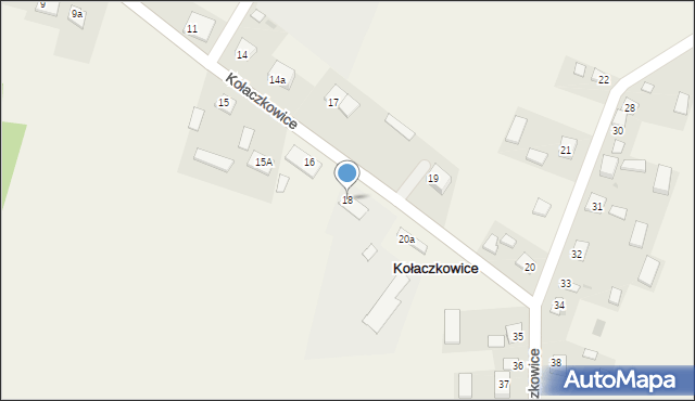 Kołaczkowice, Kołaczkowice, 18, mapa Kołaczkowice