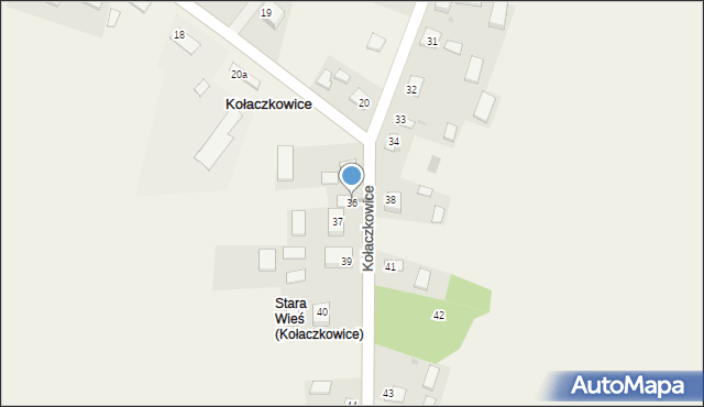 Kołaczkowice, Kołaczkowice, 36, mapa Kołaczkowice