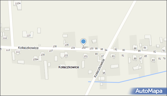 Kołaczkowice, Kołaczkowice, 102, mapa Kołaczkowice