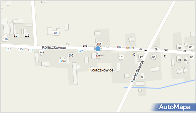 Kołaczkowice, Kołaczkowice, 103, mapa Kołaczkowice
