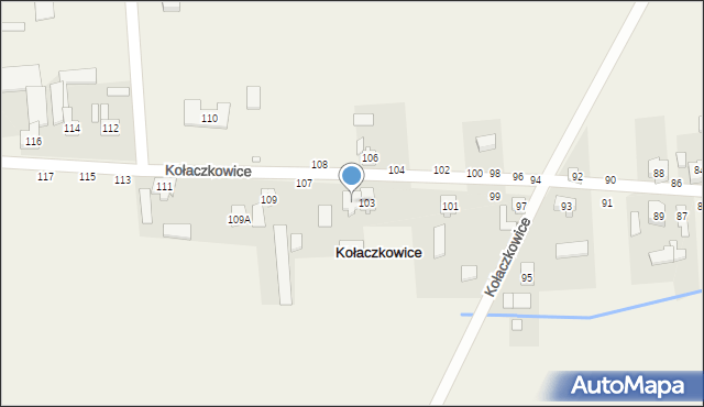 Kołaczkowice, Kołaczkowice, 105, mapa Kołaczkowice