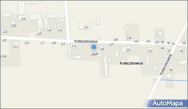 Kołaczkowice, Kołaczkowice, 109A, mapa Kołaczkowice