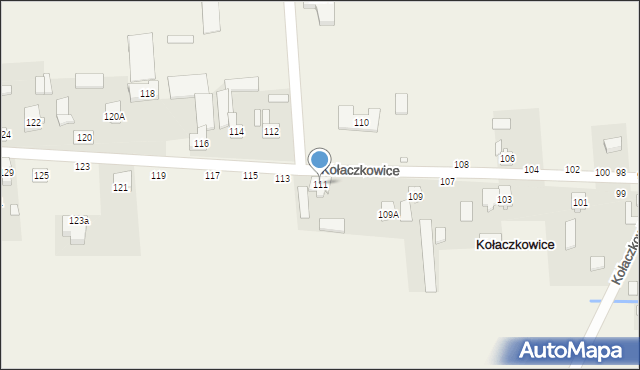 Kołaczkowice, Kołaczkowice, 111, mapa Kołaczkowice