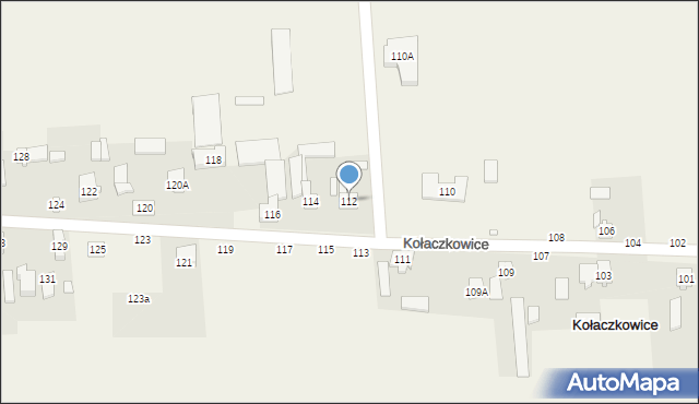 Kołaczkowice, Kołaczkowice, 112, mapa Kołaczkowice