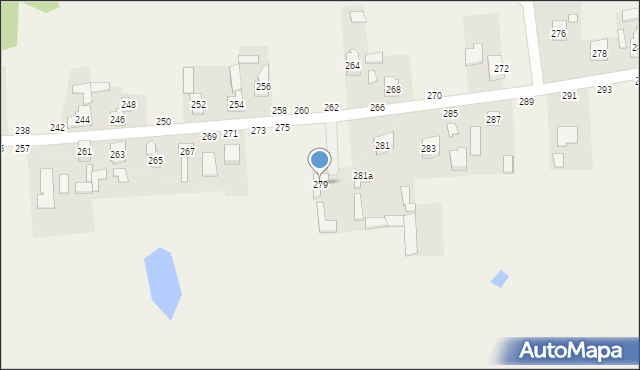 Kołaczkowice, Kołaczkowice, 279, mapa Kołaczkowice