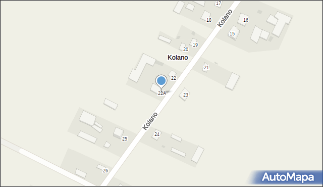 Kolano, Kolano, 22A, mapa Kolano