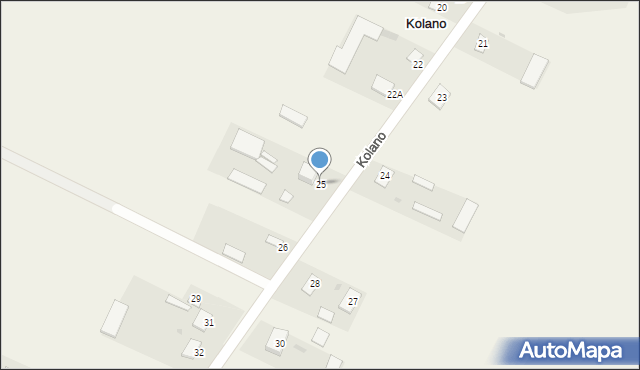 Kolano, Kolano, 25, mapa Kolano
