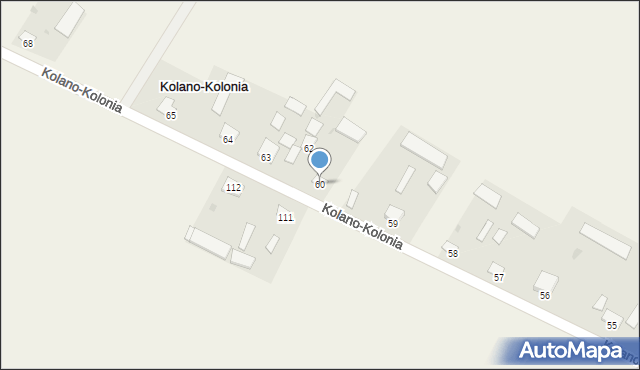 Kolano-Kolonia, Kolano-Kolonia, 60, mapa Kolano-Kolonia