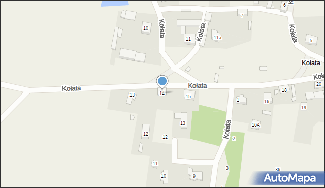 Kołata, Kołata, 14, mapa Kołata