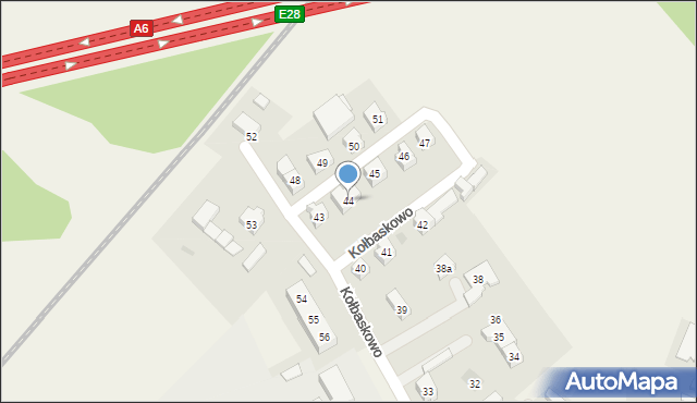 Kołbaskowo, Kołbaskowo, 44, mapa Kołbaskowo