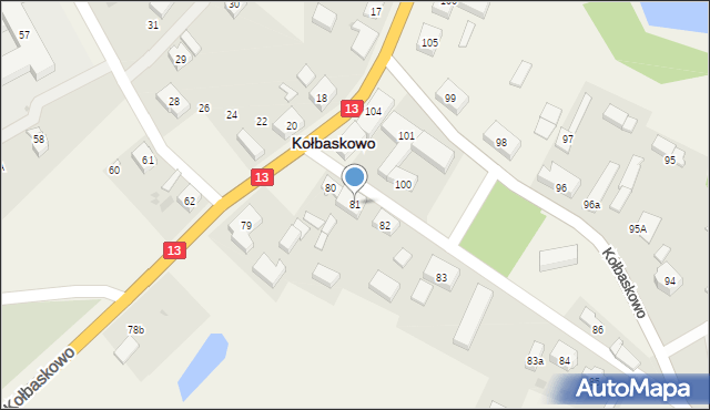 Kołbaskowo, Kołbaskowo, 81, mapa Kołbaskowo