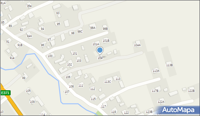 Kolbuszowa Górna, Kolbuszowa Górna, 104, mapa Kolbuszowa Górna