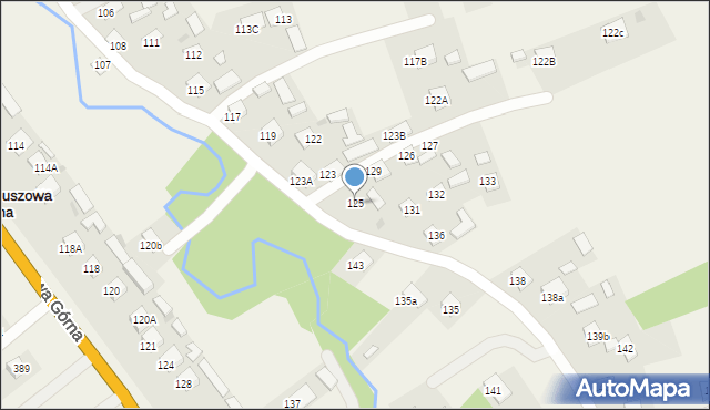 Kolbuszowa Górna, Kolbuszowa Górna, 125, mapa Kolbuszowa Górna