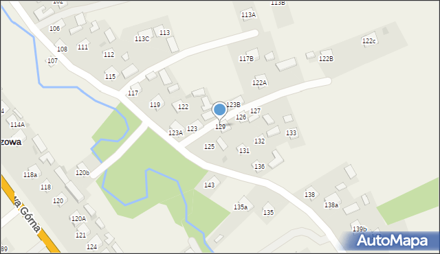 Kolbuszowa Górna, Kolbuszowa Górna, 129, mapa Kolbuszowa Górna