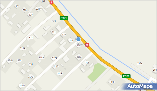 Kolbuszowa Górna, Kolbuszowa Górna, 316, mapa Kolbuszowa Górna