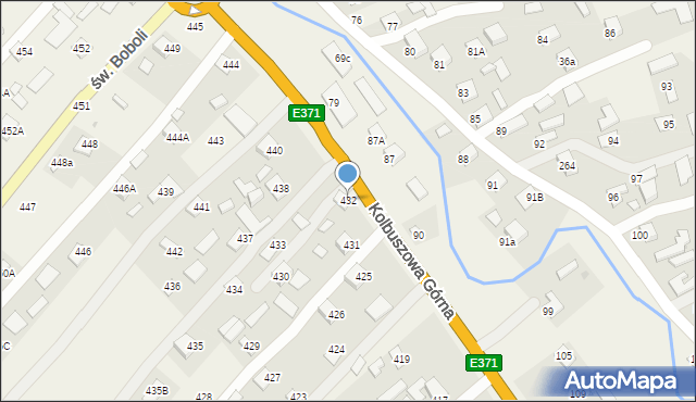 Kolbuszowa Górna, Kolbuszowa Górna, 432, mapa Kolbuszowa Górna