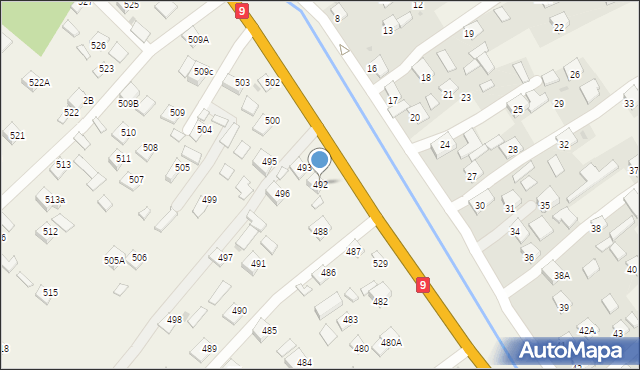 Kolbuszowa Górna, Kolbuszowa Górna, 492, mapa Kolbuszowa Górna