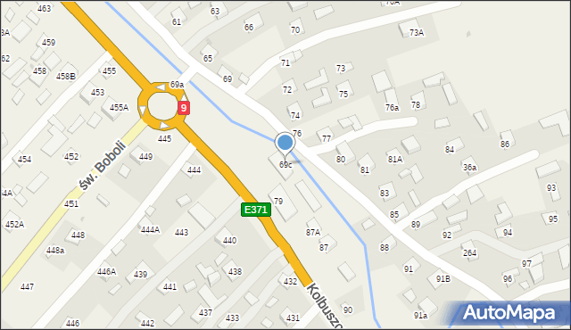 Kolbuszowa Górna, Kolbuszowa Górna, 69c, mapa Kolbuszowa Górna