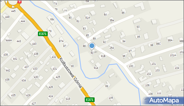 Kolbuszowa Górna, Kolbuszowa Górna, 91, mapa Kolbuszowa Górna