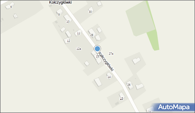 Kołczygłówki, Kołczygłówki, 13, mapa Kołczygłówki