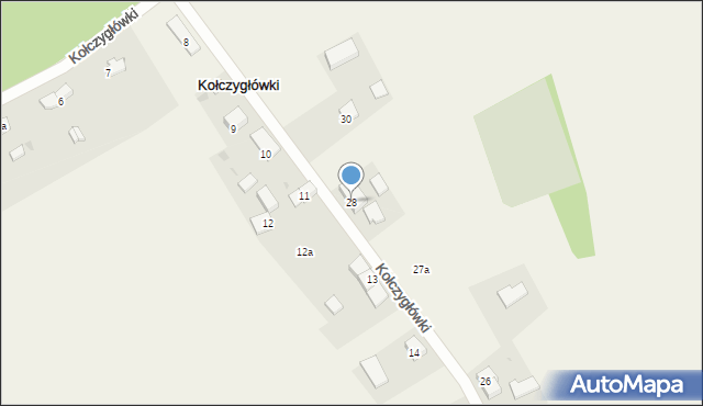 Kołczygłówki, Kołczygłówki, 28, mapa Kołczygłówki