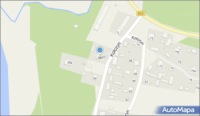 Kolczyn, Kolczyn, 68A, mapa Kolczyn