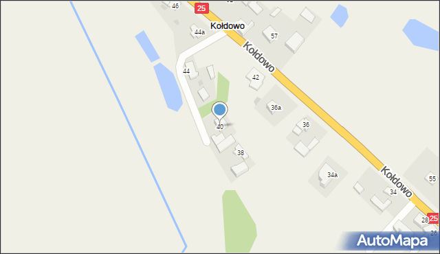 Kołdowo, Kołdowo, 40, mapa Kołdowo