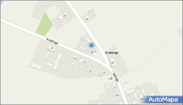 Kołdrąb, Kołdrąb, 19, mapa Kołdrąb