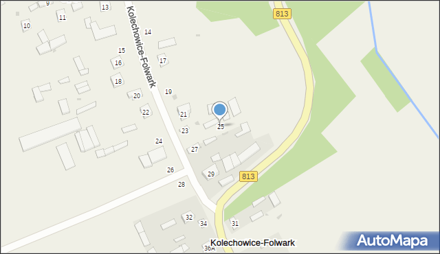 Kolechowice-Folwark, Kolechowice-Folwark, 25, mapa Kolechowice-Folwark