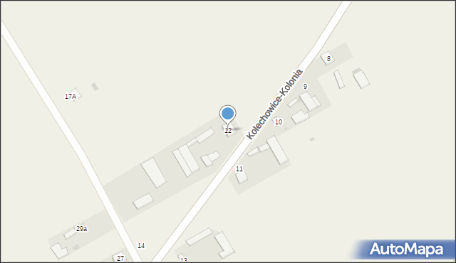Kolechowice-Kolonia, Kolechowice-Kolonia, 12, mapa Kolechowice-Kolonia