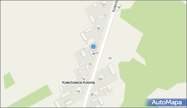 Kolechowice-Kolonia, Kolechowice-Kolonia, 59, mapa Kolechowice-Kolonia