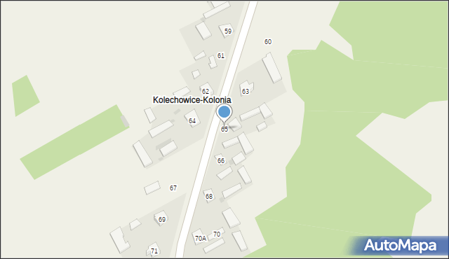 Kolechowice-Kolonia, Kolechowice-Kolonia, 65, mapa Kolechowice-Kolonia