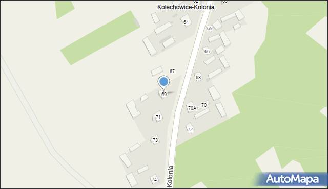 Kolechowice-Kolonia, Kolechowice-Kolonia, 69, mapa Kolechowice-Kolonia