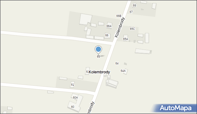 Kolembrody, Kolembrody, 63, mapa Kolembrody