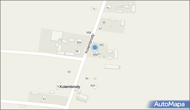 Kolembrody, Kolembrody, 65A, mapa Kolembrody