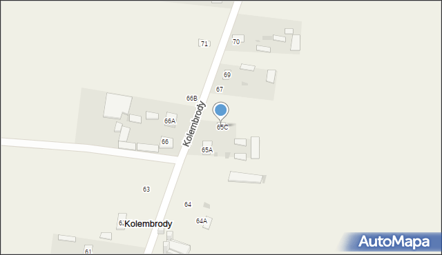 Kolembrody, Kolembrody, 65C, mapa Kolembrody