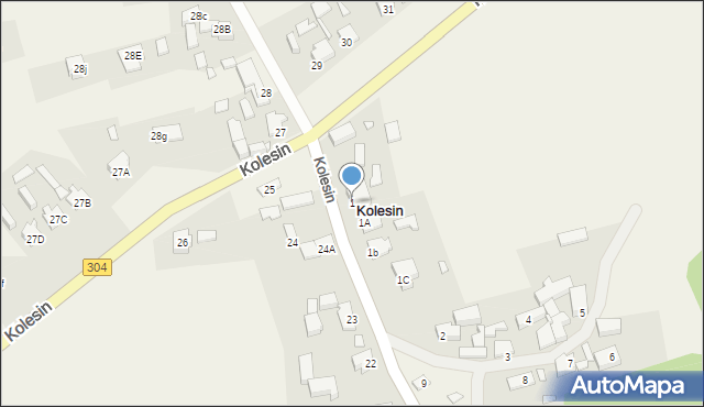 Kolesin, Kolesin, 1, mapa Kolesin