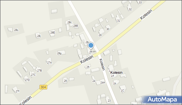 Kolesin, Kolesin, 27, mapa Kolesin