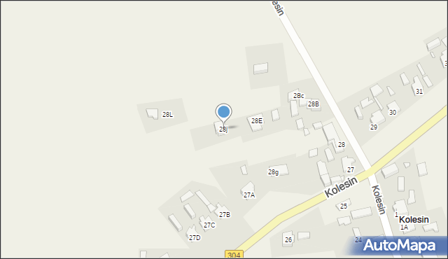 Kolesin, Kolesin, 28j, mapa Kolesin