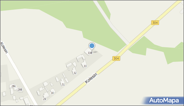 Kolesin, Kolesin, 33B/2, mapa Kolesin