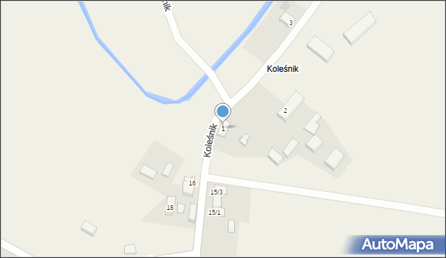 Koleśnik, Koleśnik, 1, mapa Koleśnik